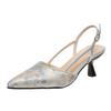 High Heel Women's luxury sandals Elegant Slingback Sandals Summer 2025 Pointed Toe Pumps Dress Shoes Women Zapatos De Mujer