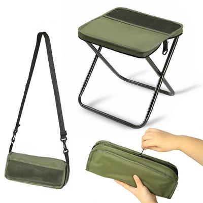 Tabouret Sac à Dos Pliable Portable Léger Camping Pique-Nique Pêche Chaise avec Sac en Maille Siège d'Aventure en Plein Air pour Randonnée Voyage