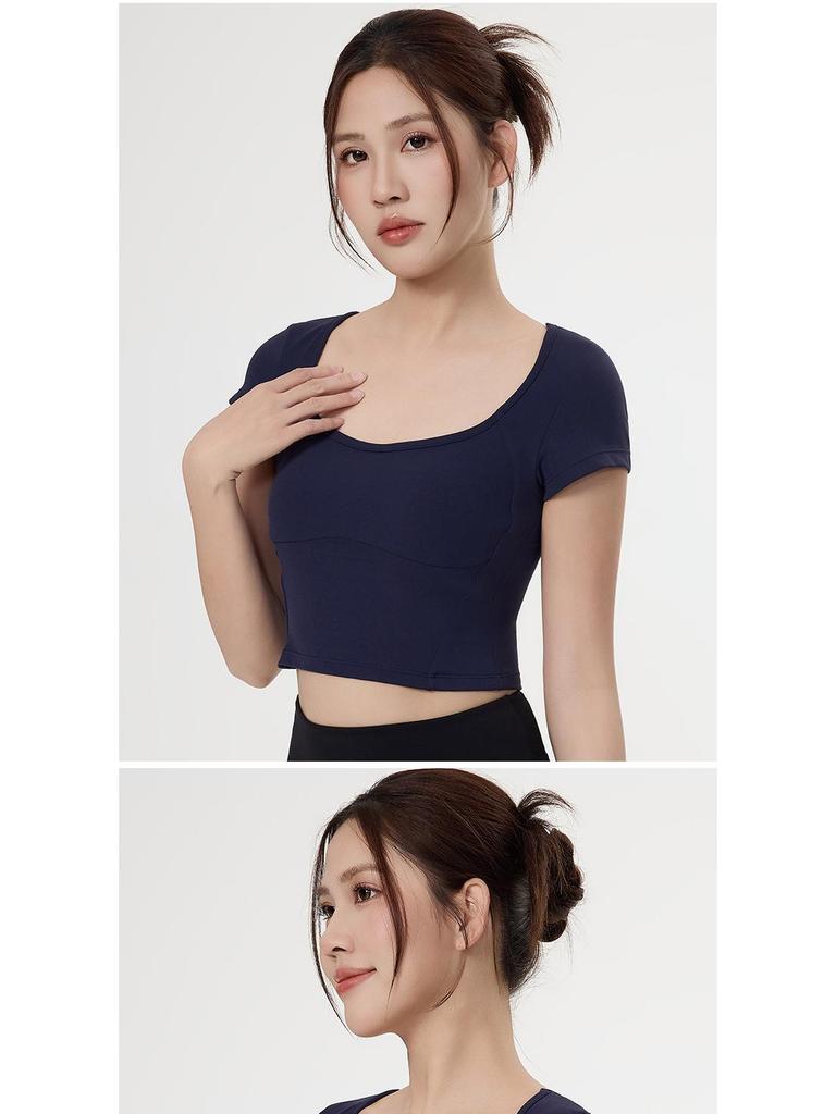 Women's Short Sleeve Yoga & Fitness Quick-Dry Slimming Top