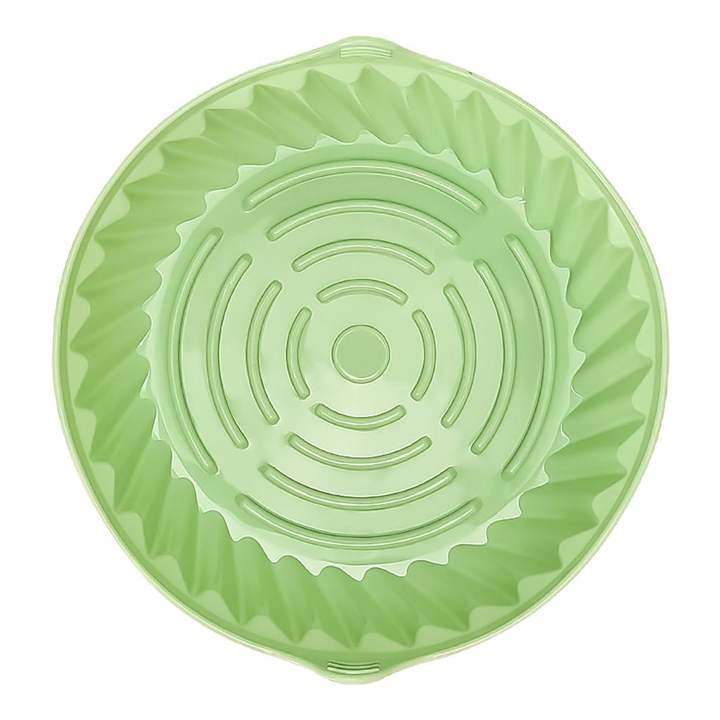 Air Fryer Liners Pot Round Shaped Heat Resistant Easy Cleansing Silicone Pot Liner Baking Tray Cyan