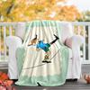 1pc Pippi Longstocking2 Theme Soft Flannel Throw Blanket - Digital Print, Polyester, Cozy for All Seasons, Perfect for Outdoor, and Travel