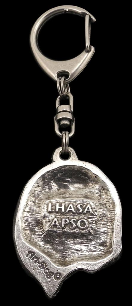 Lhasa Apso - Silver-plated key ring with dog, handbag decoration, backpack pendant by Art-Dog brand