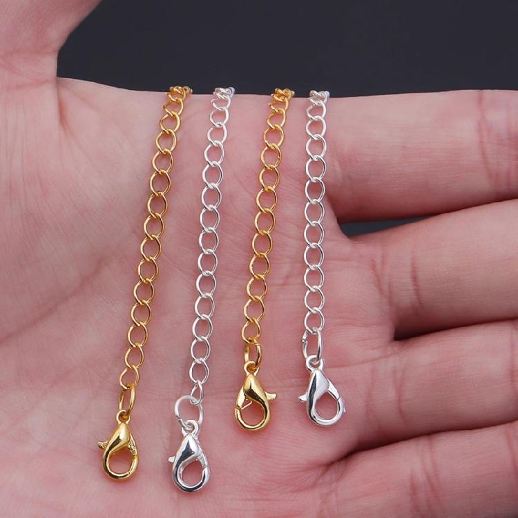 10Pcs Chain Extenders Jewelry Delicate Choker Extender Tail Chain Double Clasp