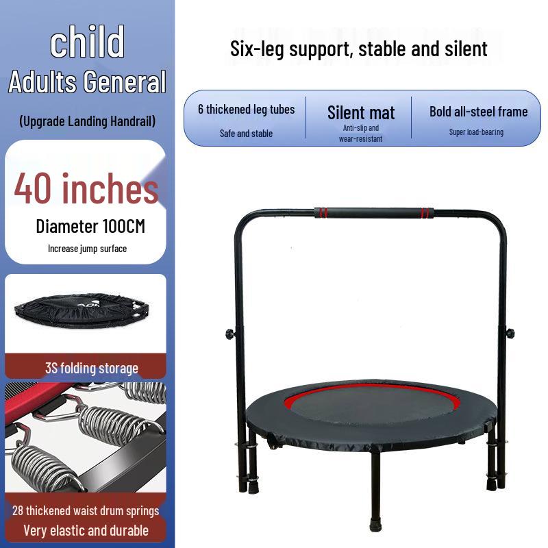 Binnenshuis Fitness Trampoline voor Kinderen & Volwassenen - Springbed met Veren