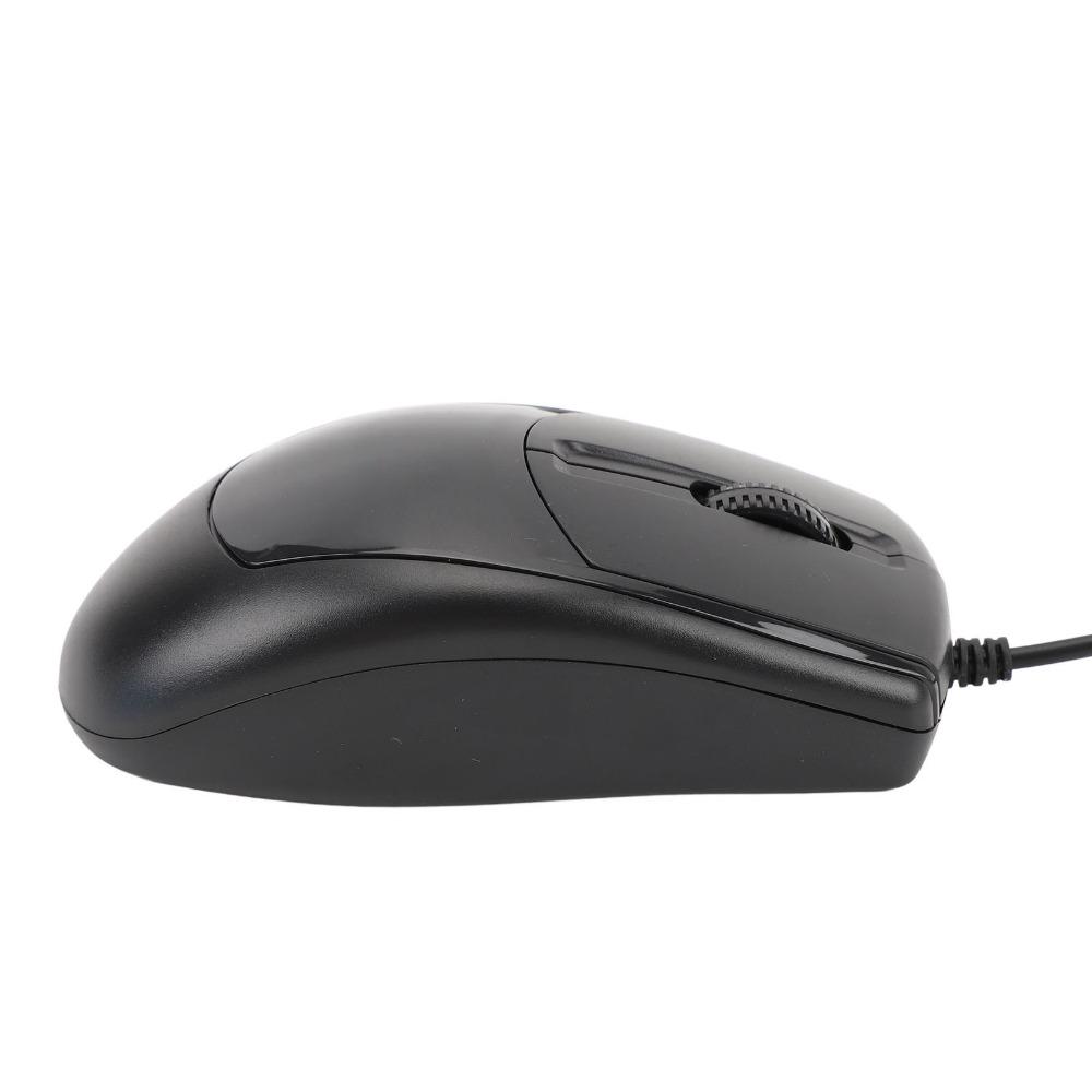 Black USB Wired Mouse Plug Play Optical Mouse Comfort Grip Ergonomic Mouse  Gaming