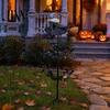 Spinning Garden Stakes for Outside Witch Wind Spinner, Halloween Resin Statue Stake, Spooky Bats Decorative Yard Fall And Spinner Outdoor Art