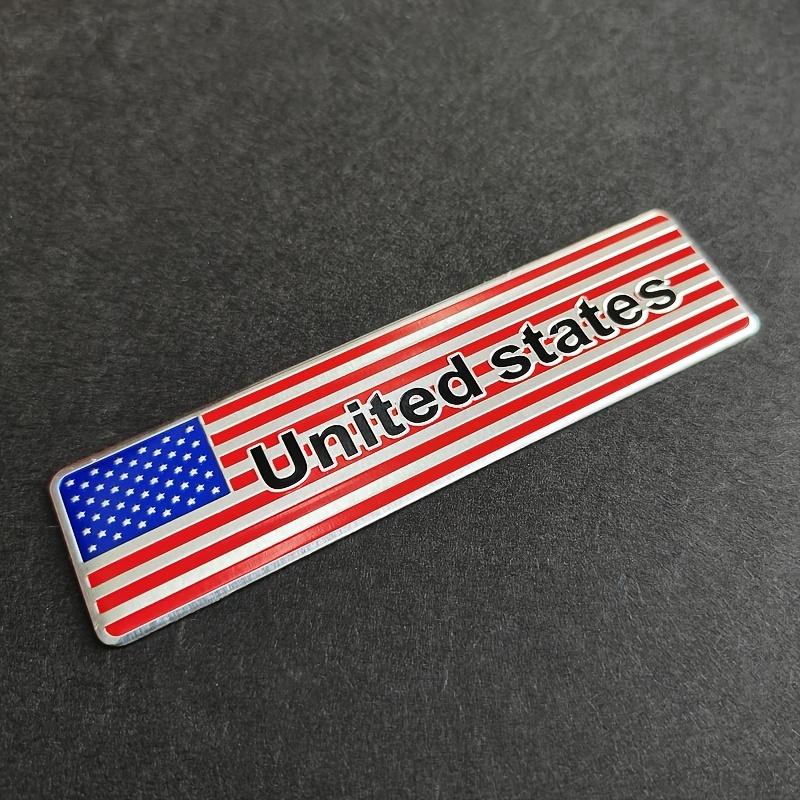 

1 шт. Наклейка на автомобиль из алюминиевого сплава с логотипом флага США, металлическая наклейка на мотоцикл, наклейка для украшения кузова автомобиля