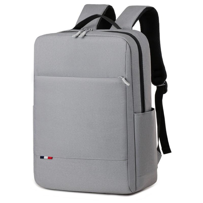 Business computer bag Casual student schoolbag Event promotional gift Backpack Simple solid color backpack 30*12*42cm серый