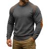 Men's Solid Color Round Neck Long Sleeve Tops Men's Sports Large Size Casual Round Neck Tops