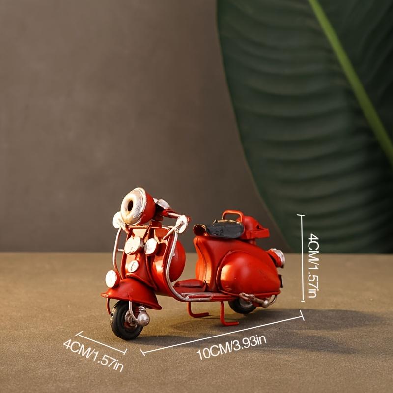 Iron Art Vintage Mini Motorcycle Model Statue Ornament for Home Decoration In Living Room, Bedroom, Foyer, Study, Creative Home Decoration
