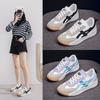 2024 Summer Women's Korean Style Versatile Breathable Flat White Casual Sneakers