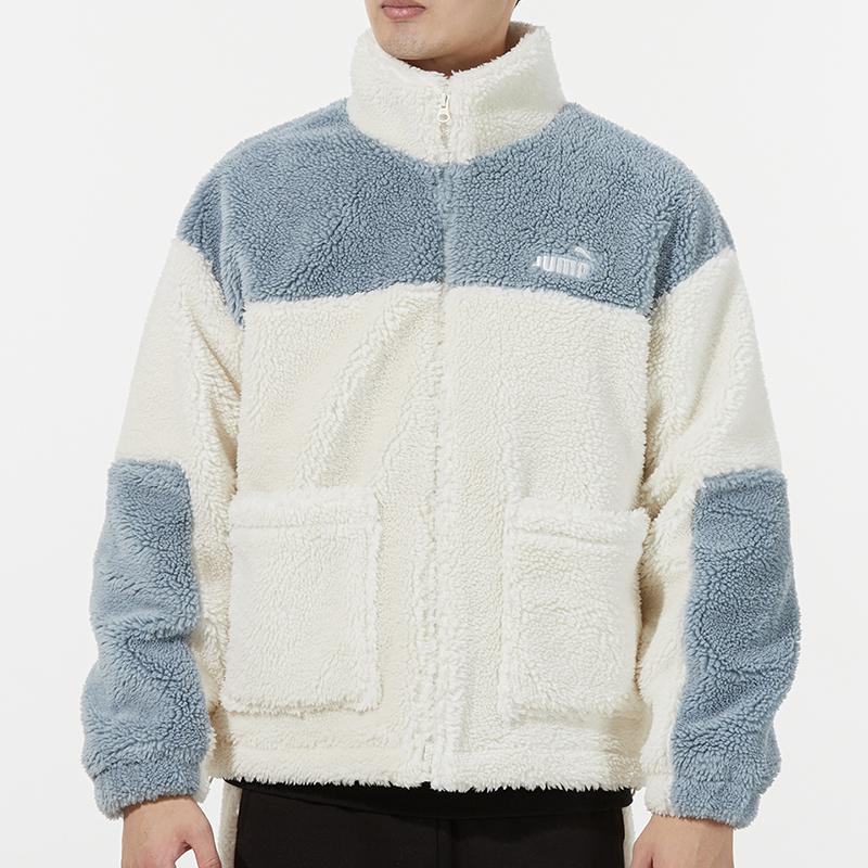 Puma Color Blocking Sherpa bunda s logem Pánské bundy Off-White 534931-93