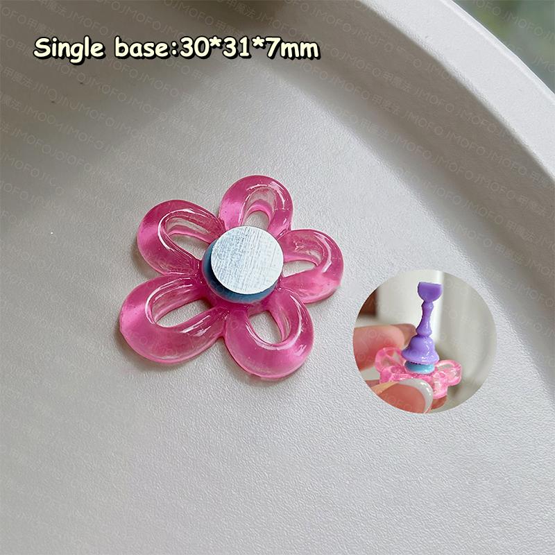 Flowers Nail Stand For Press On Nails Acrylic Shower Shelves Nail Display Magnetic Holder Manicure Organizer Tools