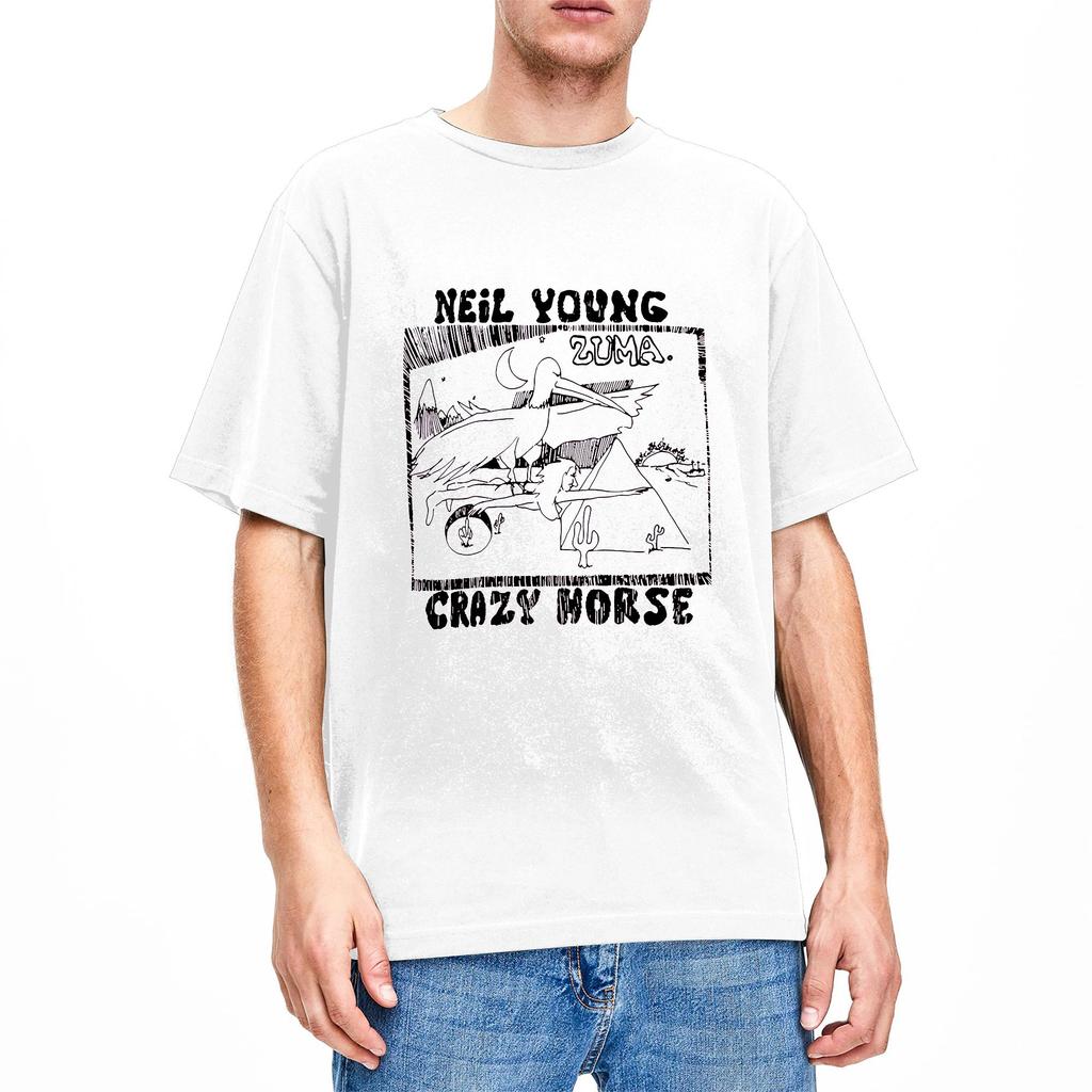 Neil Young Crazy Horse Zuma T-shirt Estiva Fresche T-shirt Cotone Girocollo Abbigliamento Oversize Manica Corta Streetwear T-shirt