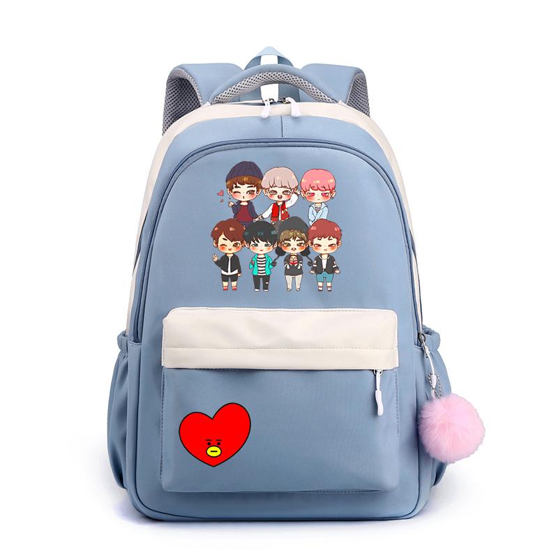 Large Capacity Cartoon Pattern School Backpack for Teens Leisure Fashion Travel Bag