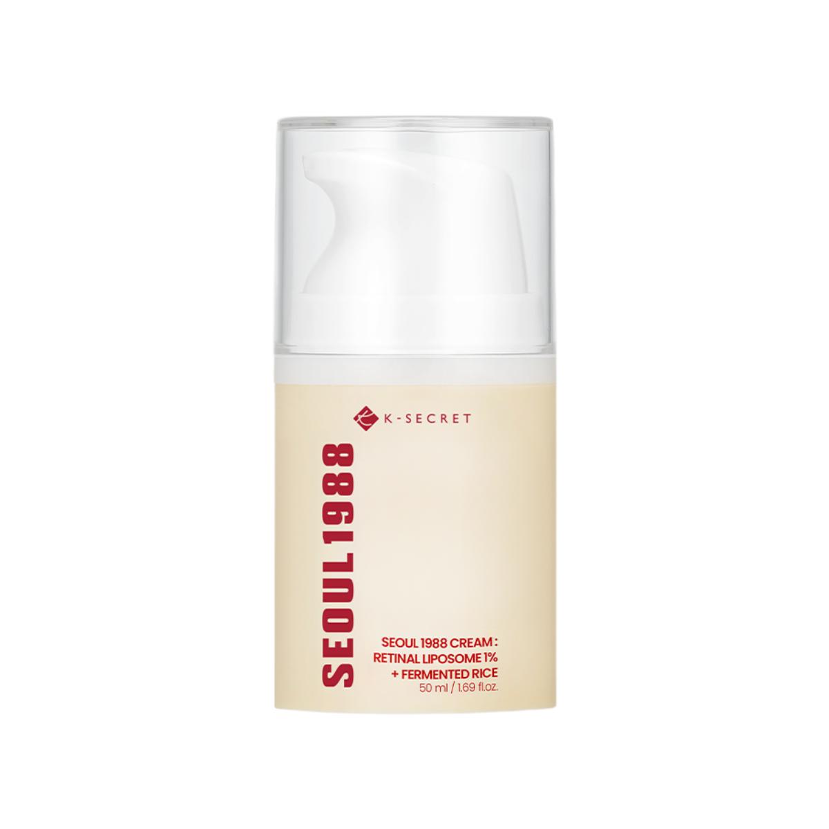 K-SECRET Seoul 1988 Retinal Fermented Rice Cream, Skin Smoothing & Elasticity Boost, 50ml