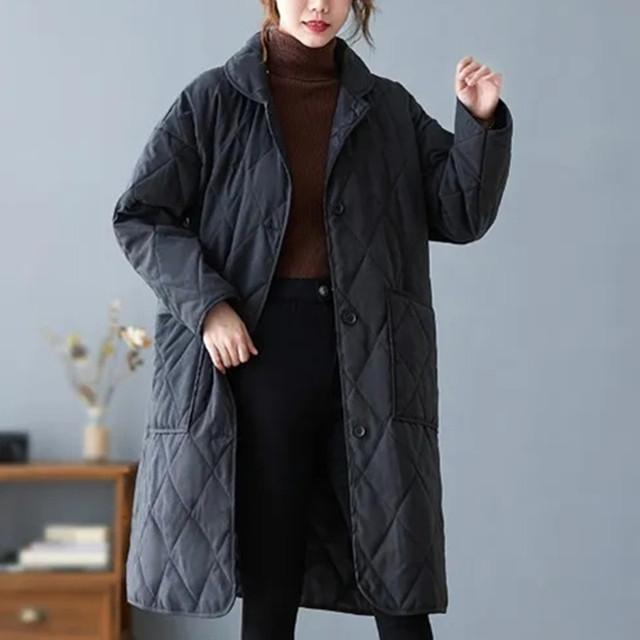 Winter Coat Korean Style Long Cotton-Padded Coat Womens Casual Parka Jacket Clothing Female Thin Outerwear