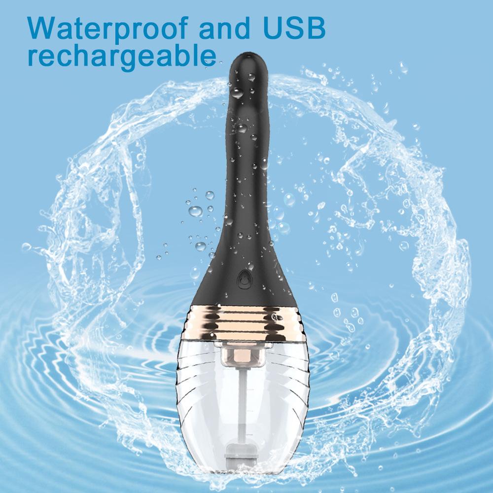 Automatic Electric Enema Bulb Rechargeable Anti Back-Flow Douche for Men Women Private Hygienic Douche for Women Vagina Cleansing