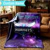 1PC Custom Name Blanket Charlotte Logo Art Flannel blankets Patterns Throw Blanket All-Season Soft Gift for Couch, Bed, Camping, Birthday gifts