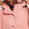 Nike High-Pile Fleece Hoodie Jacket With Solid Color Logo Kids Outerwear Pink FN4783-618