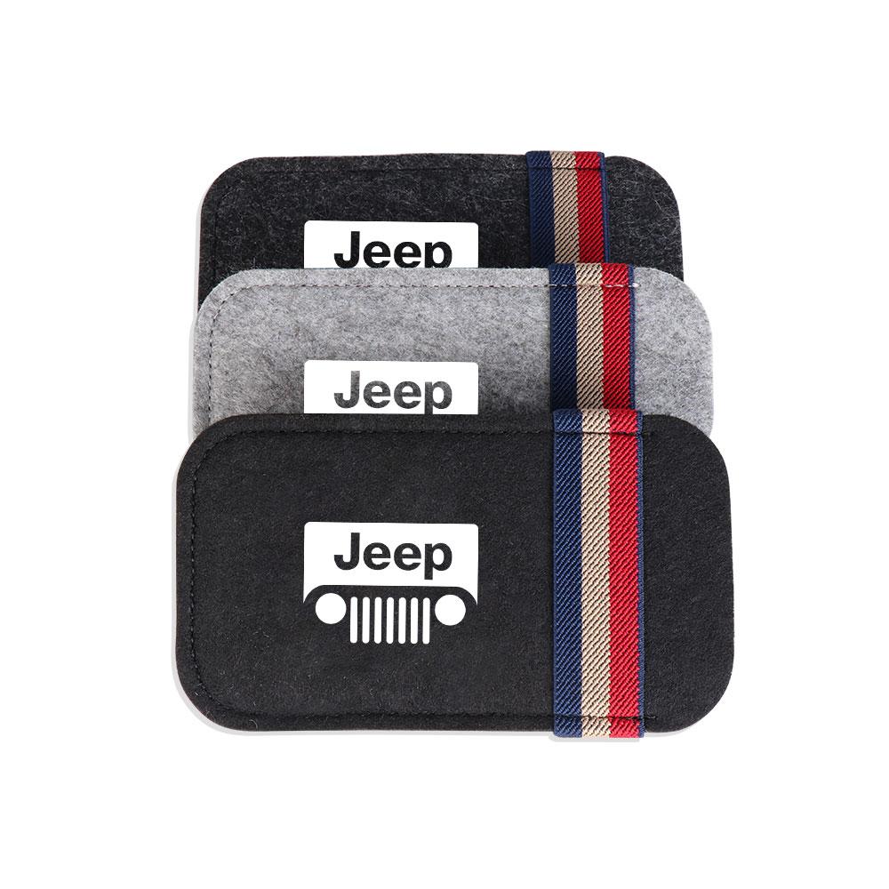 Car Sun Visor Sunglass Storage Bag Felt Glasses Storage Tools Accessories For Jeep JK Renegade Patriot Wrangler Cherokee Compass