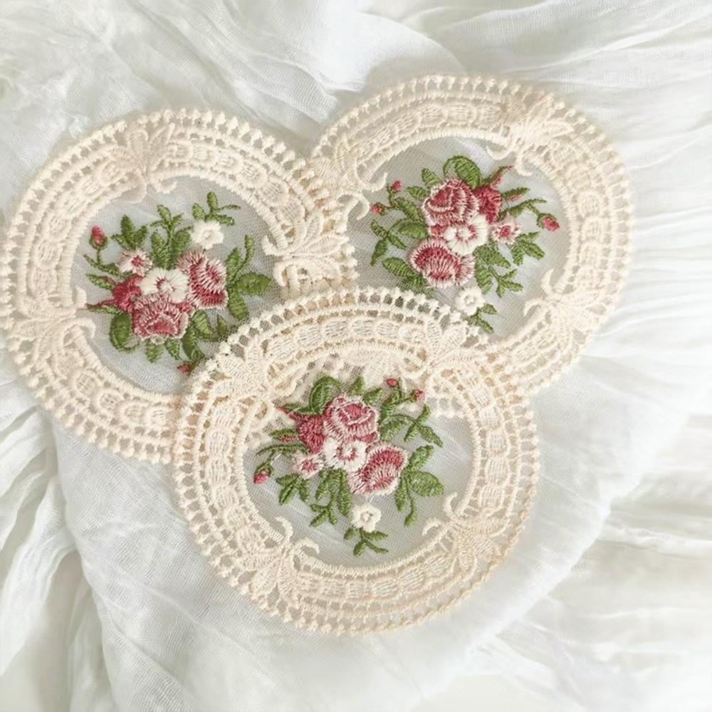 Exquisite Vintage Lace Coaster Heat Insulation Plate Mat Table Topper Flower Coasters Party Decor