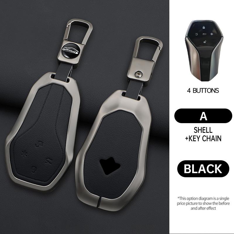 For Gac Aion Hyper Gt Ht Car Key Case Remote Protection Cover Bag Shell Keychain Ring Holder Fob Accessories