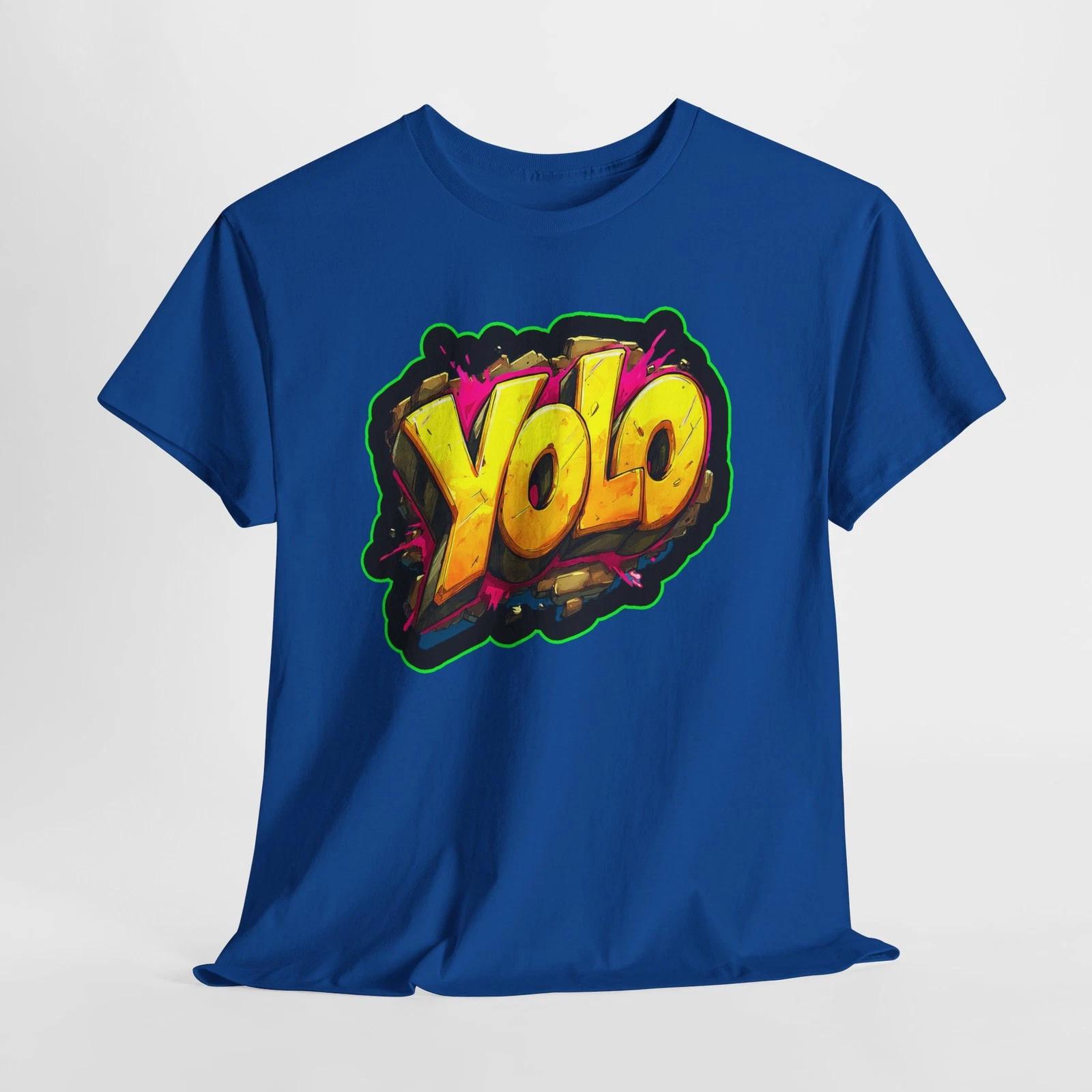 

YOLO Unisex Cotton Tee - Casual Vibe, Gift for Friends, Statement Shirt, [...] L