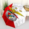 Sport Lisboa e Benfica Print Automatic Umbrella, 8 Rib Iron Frame, Plastic Handle, Suitable for Outdoor Travel &Daily , Ideal Gift