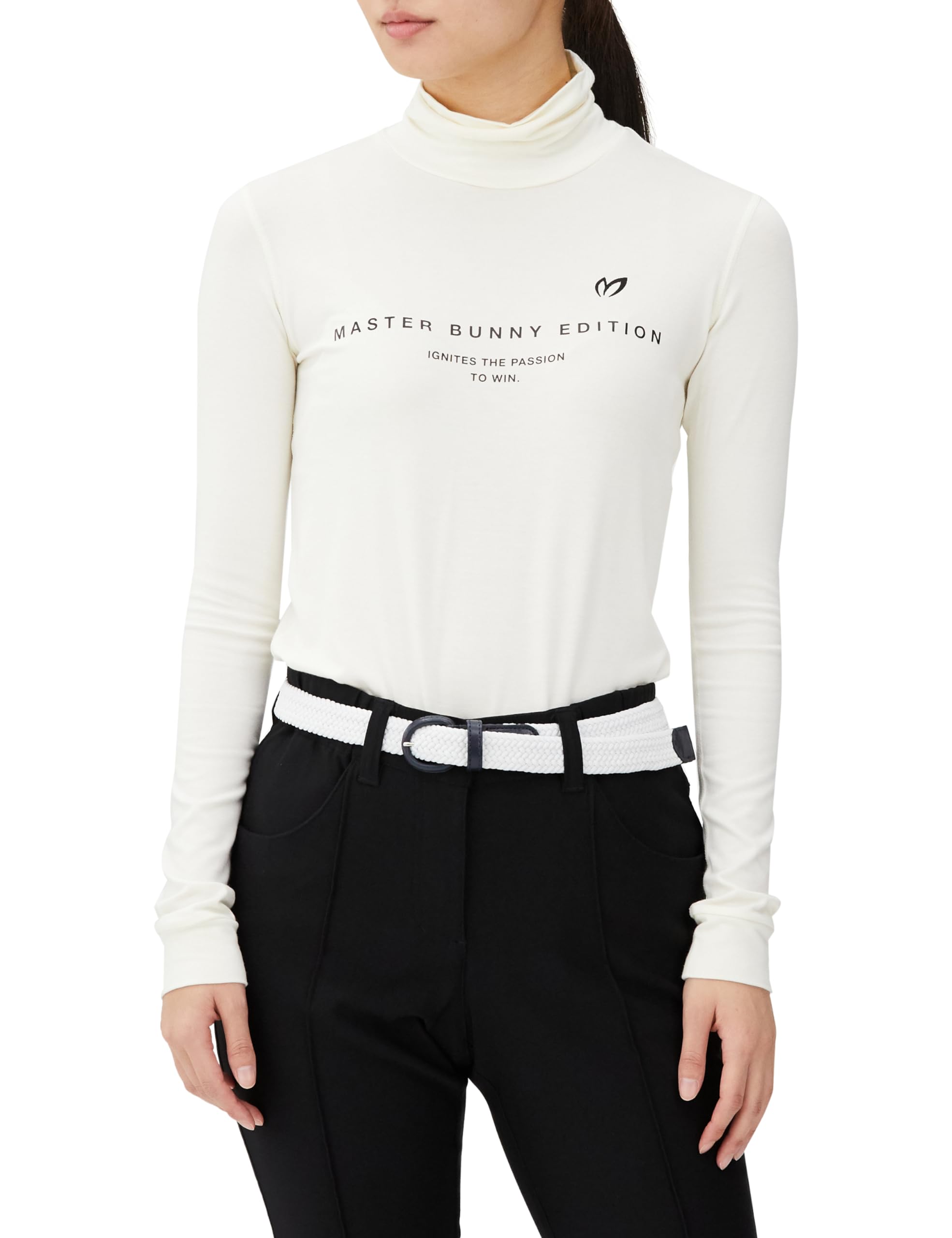 

Long Sleeve Mock Neck Shirt Warm and Moisture Golf Cold Protection 0 [Master Bunny] Women s (Dual Warm Wicking) / / 759-3266004 030_White [S]
