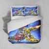 Juego de Ropa de Cama de Lujo Regalo de Cumpleaños Juegos de Cama de Dibujos Animados T-Transformers Exquisito Juego de Suministros para la Cama Funda Nórdica Juego de Colcha