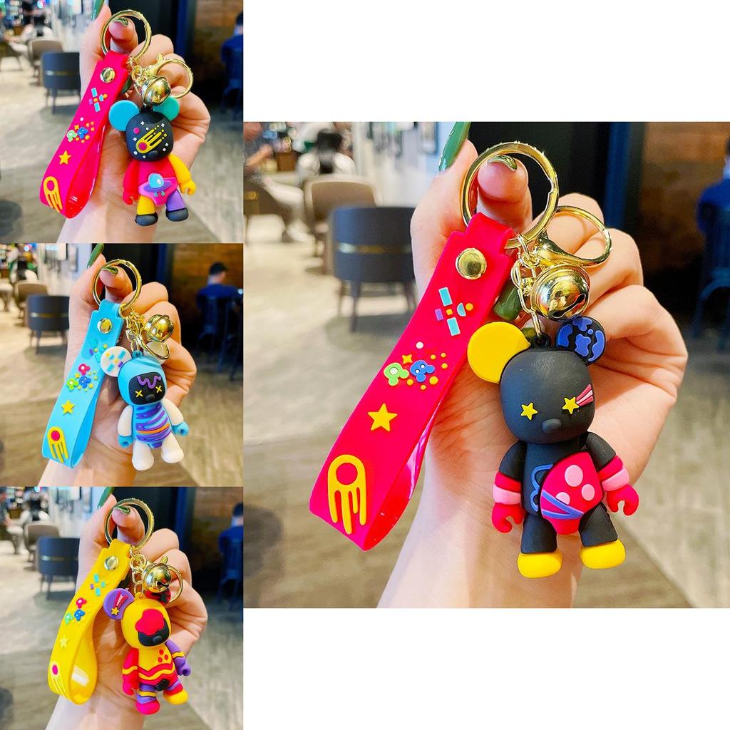 Adorable Creative Colorful Graffiti Bear Keychain Perfect For Couples And Gifts