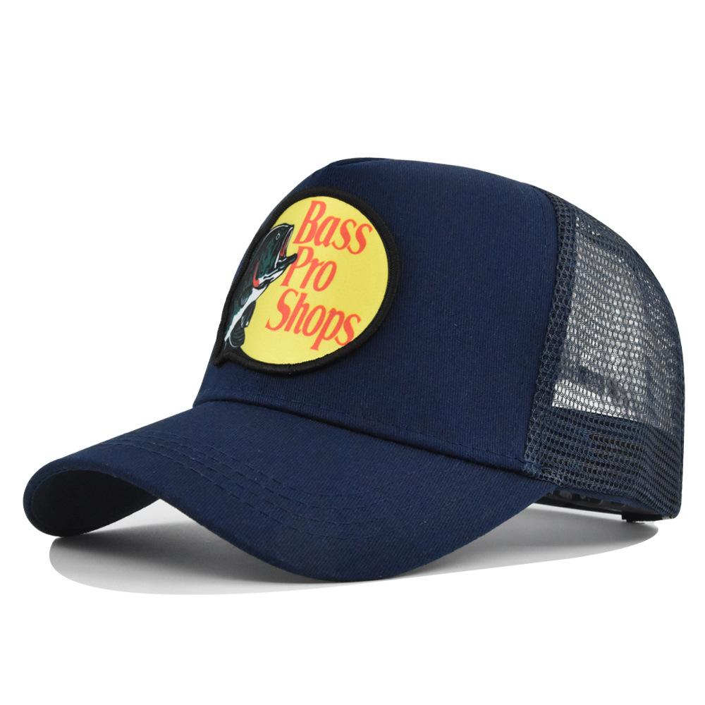 Embroidered Baseball Cap Bass Weaving Label Cap Mesh Cap Bent Brim Sun Hat Summer Hat Sun Hat