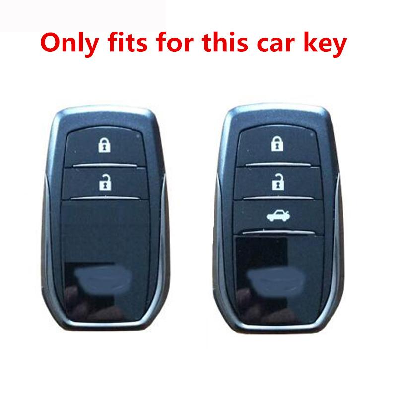 ABS Car Key Case Cover Shell For Toyota Land Cruiser 200 Prado Crown TLK 200 Yaris Cross Hilux Innova Rav4 Fortuner Camry 55 50