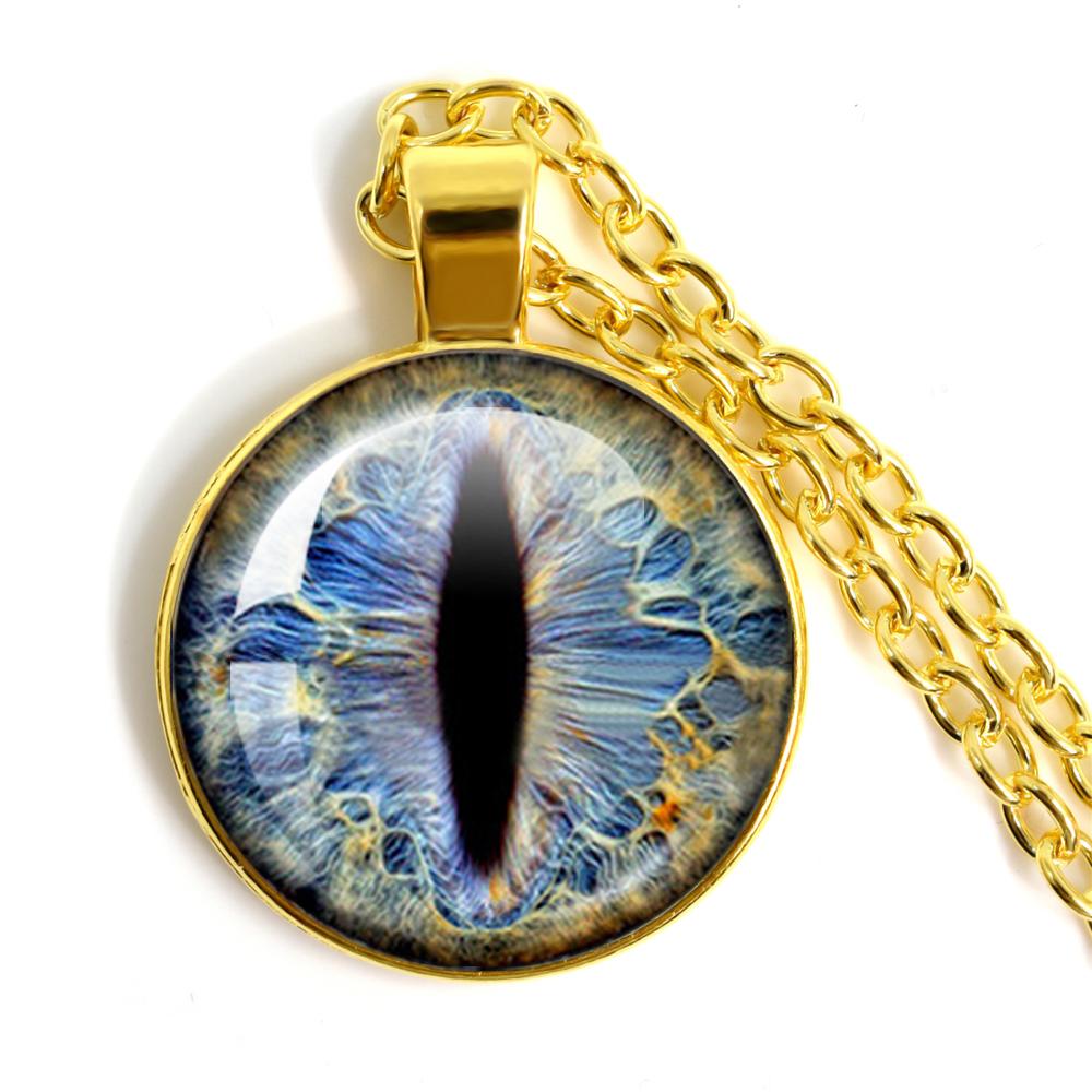 Dragon Evil Eye Glass Necklace Dragon Eye Fashion Evil Eye Necklace Jewelry Men Fashion Necklace For Friends Gift