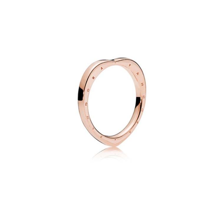 Pandora Rose Gold Love Arc Ring Unisex ring 187379 52