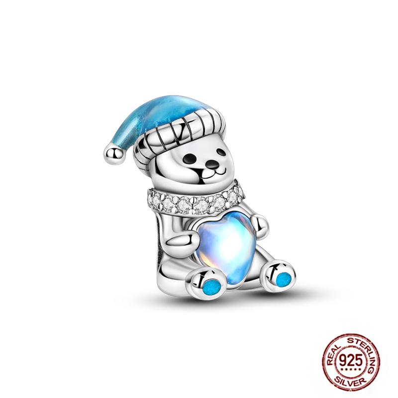 Christmas Charms Copper Fit Pendant Original Bracelets Santa Claus Snowflake Tree Gingerbread Man Beads Diy Jewelry