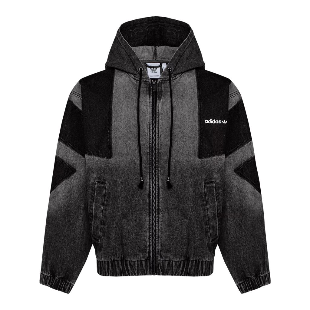 adidas Originály FW25 Džínová bunda Volný střih Zip Sportovní mikina Dlouhý rukáv Džínový kabát Pánské bundy KR5055