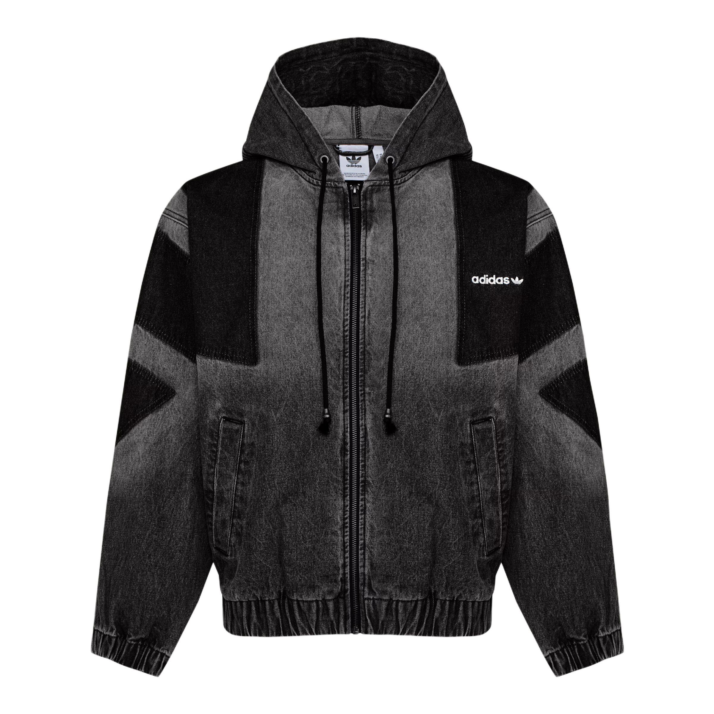 

Adidas Originals FW25 Джинсовая куртка Свободный крой На молнии Спортивная толстовка Длинный рукав Джинсовый плащ Мужские куртки KR5055 L