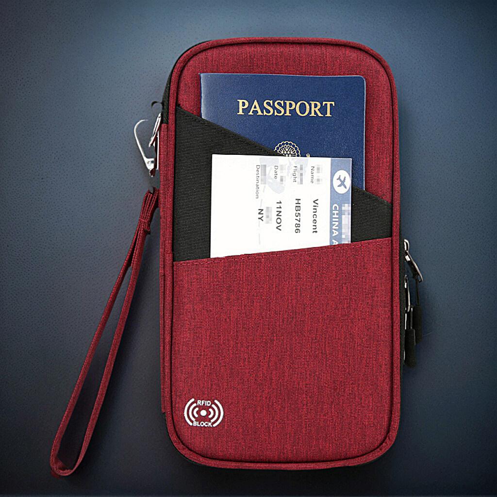 RFID Anti-theft Passport Flight Ticket Holder Wallet Large Capacity Document Bag Travel Card Bag Multi Functional Boarding Tote Bag