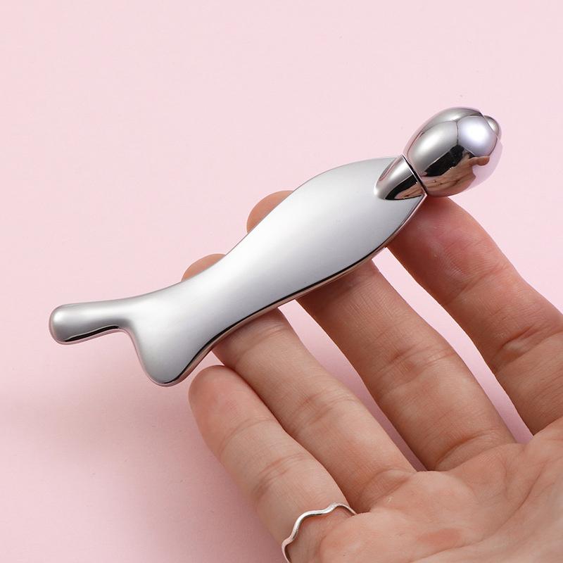 Roller Face Massager Fish-Shape Aluminum Alloy Face Lift Tools Firming Beauty Massage Body Anti-Aging Puffy Eyes Beauty Machine
