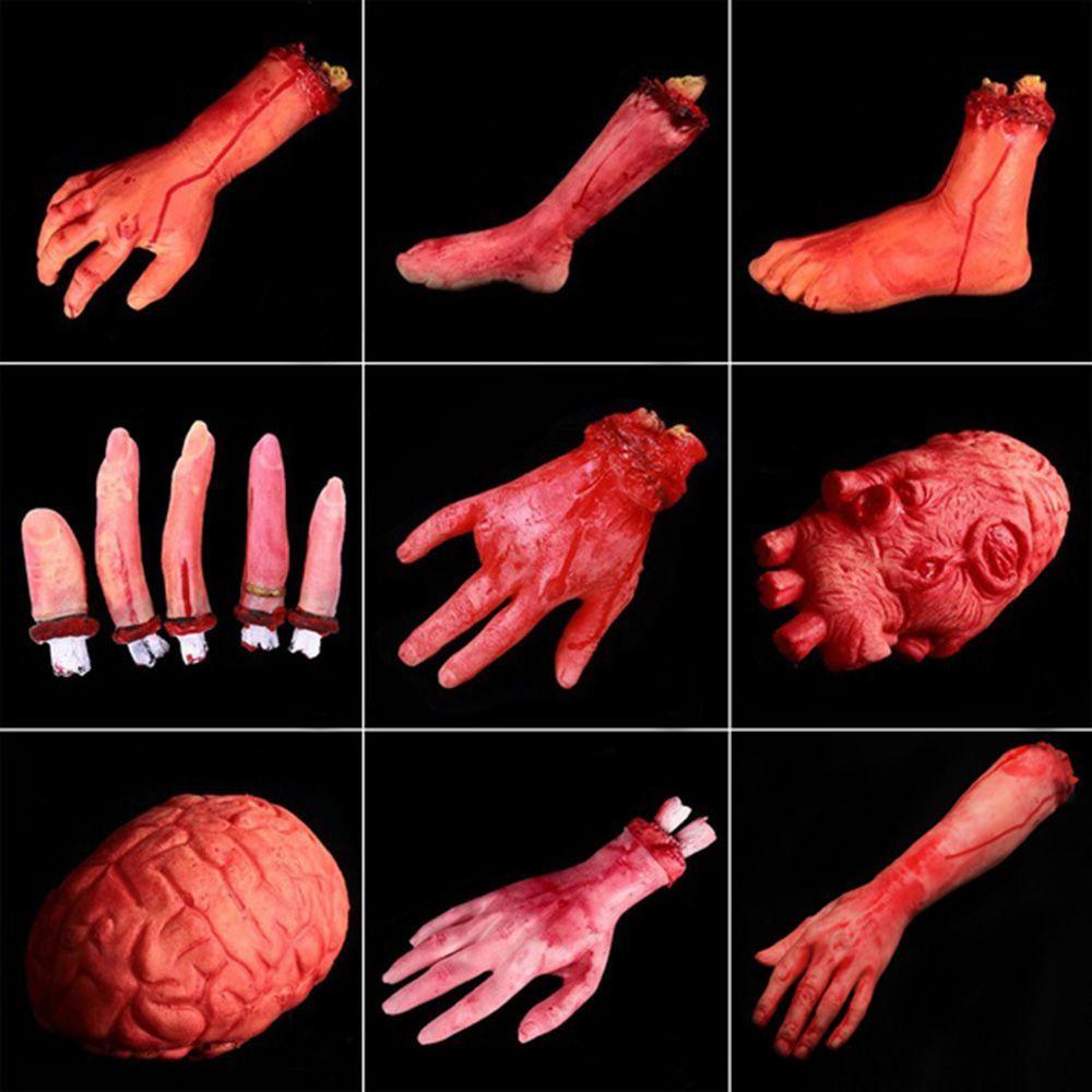 Falešné ruce Halloween kostým Strašidelný dům Krvavá ruka v životní velikosti Nové hororové rekvizity