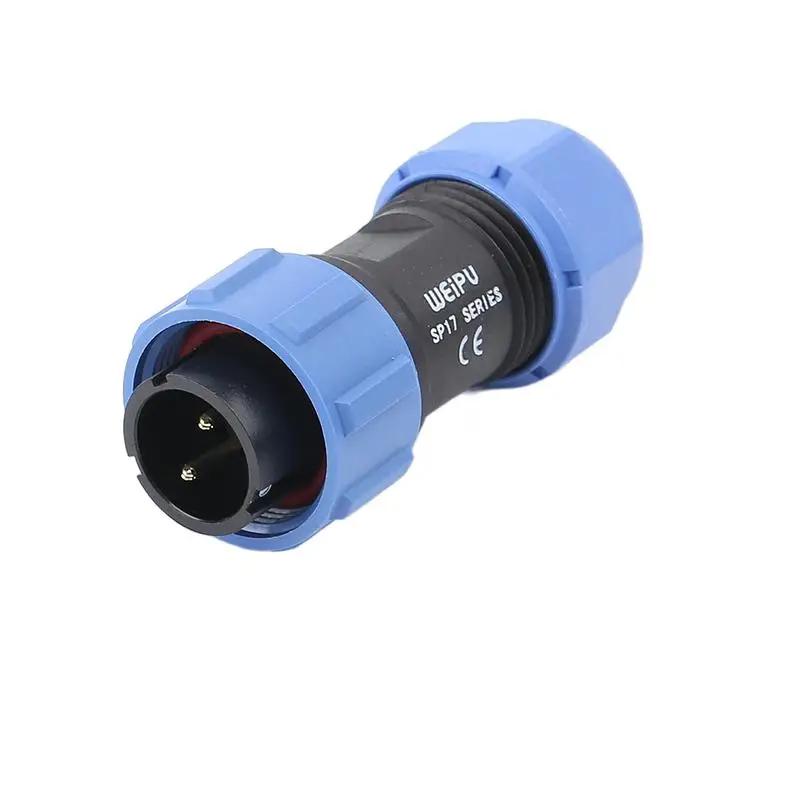 WEIPU SP17 Waterproof IP68 Connector 2 3 4 5 7 9 10 Pin Welding Cable Male Plug Female Socket Adapter Wire To Board Panel Mount