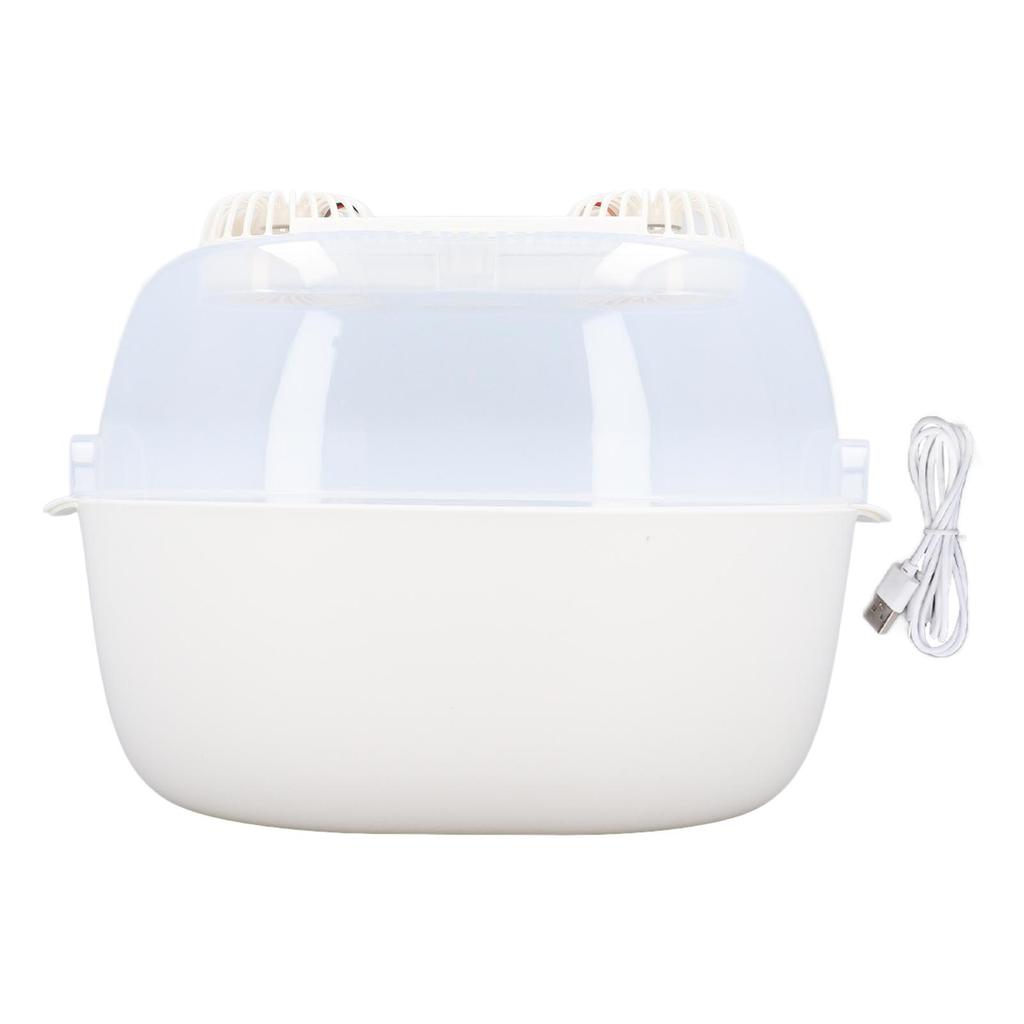 Haushalts-Auftaubox mit Doppelventilator, Doppelschicht-Abtropfgestell, 1800 mAh, Timer, abnehmbar, USB-Aufladung, UV