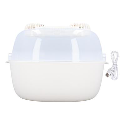 Haushalts-Auftaubox mit Doppelventilator, Doppelschicht-Abtropfgestell, 1800 mAh, Timer, abnehmbar, USB-Aufladung, UV