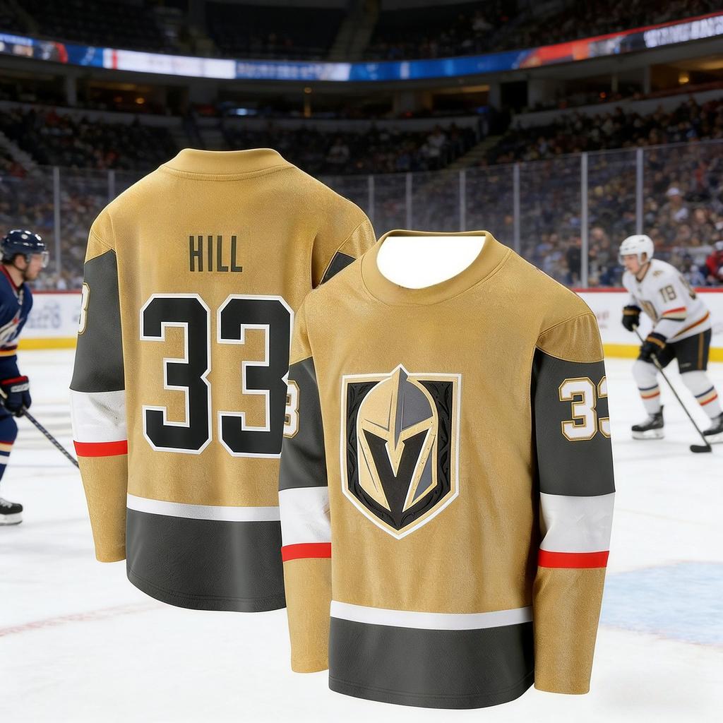 Men's Las Vegas Golden Knights Popularity Ice Hockey Training Jersey 3D Printable Breathable Quick-Drying Long-Sleeved Top Kids