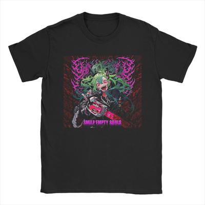 Yandere Kettensägenfabrik Kettensägensoße Schwarzgold Dunkler Fels Anime Zweite Dimension T-Shirt Musik T-Shirts Sommer Baumwoll-T-Shirt