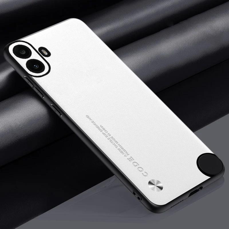 Obyčejné PU kožené pouzdro na telefon pro nic CMF Phone 1 CMFPhone1 Matný silikonový nárazník nárazuvzdorný zadní kryt For Nothing Phone 2A 1