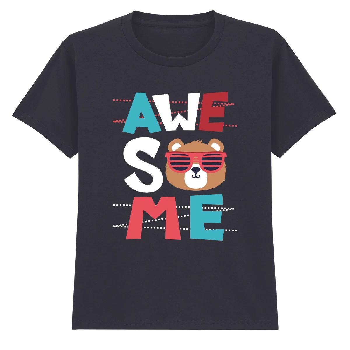 Awesome Bear Shutter Shades Animals Kids T-Shirt Fun Graphic Tee 100