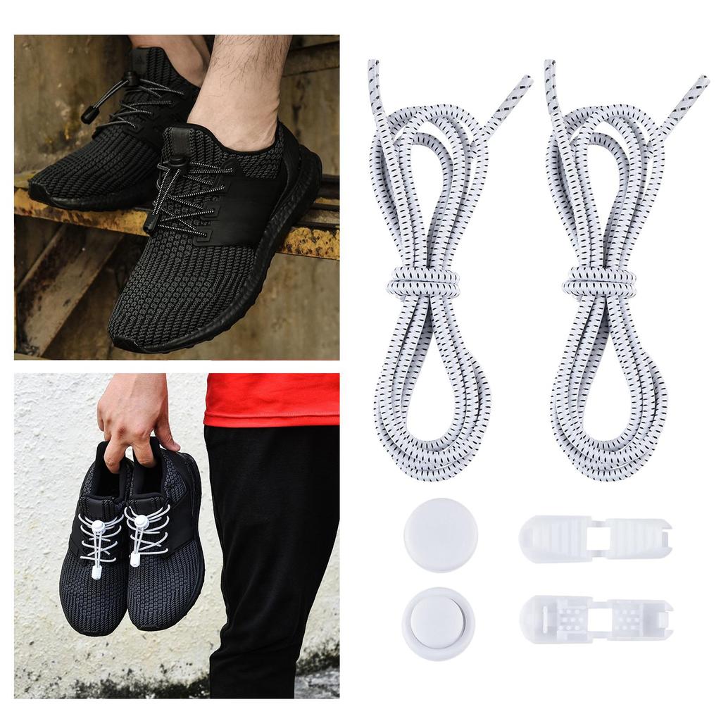 Stretching Lock Shoelaces Sneaker Elastic Laces Drawstrings Running/Jogging Lazy Shoe Laces No Tie
